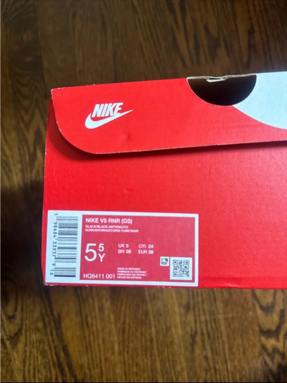 Nike Kids Black and Silver Mesh Runner Sneakers